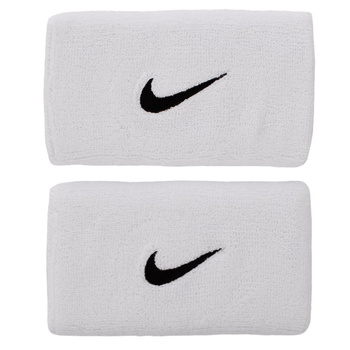 frotki tenisowe NIKE SWOOSH DOUBLEWIDE WRISTBANDS (2sztuki) / białe